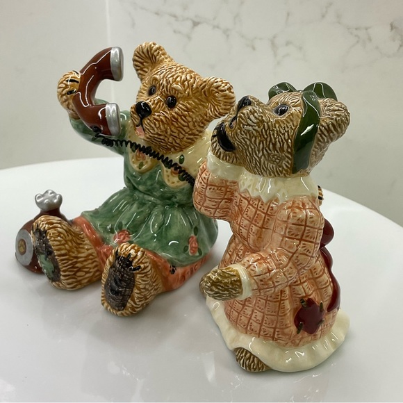 BEARWARE POTTERY SALT and Pepper Shakers, Boyds Bears Edition 2E Numbered - Picture 6 of 13